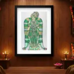 Handcrafted Silk Art of Goddess Lakshmi: Exquisite Framed Pieces